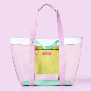 Stoney Clover Lane Clear Tote with Mint Panel and Lavender Trim